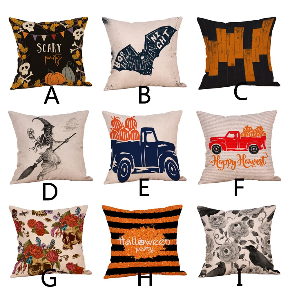 Чехол для подушки на Хэллоуин 45x45 см декоративные чехол из хлопка и льна