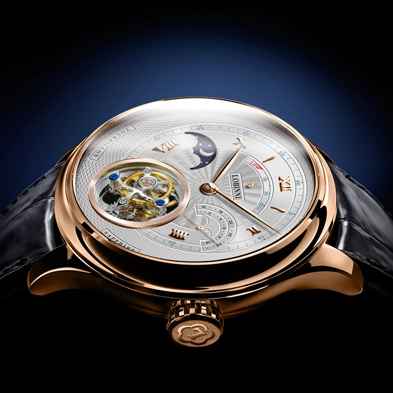 Часы из турбийона для мужчин мужские автоматические наручные часы LOBINNI роскошные