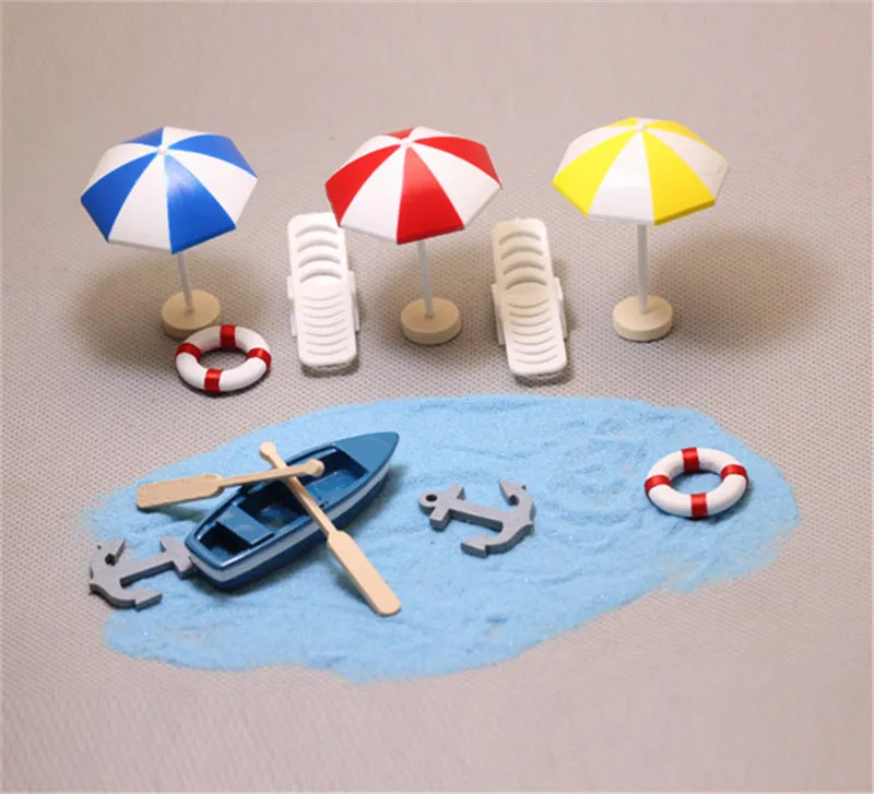 1 шт. модный 3 цвета пляжный мини Зонт миниатюрный ПВХ ландшафтное украшение