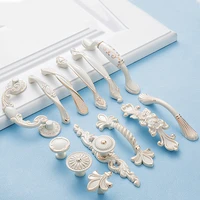 zinc aolly ivory white cabinet handles kitchen cupboard door pulls drawer knobs european fashion furniture handle hardware