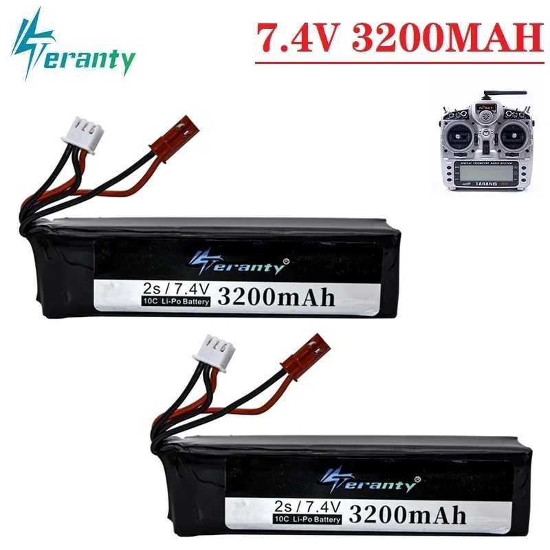 Upgrade 2S 7.4V 3200mAh Rechargeable Lipo Battery Lipo Battery for Frsky Taranis X9D Plus Transmitter Toy Accessories X9d PSE