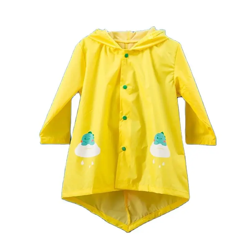 

Yellow Girls Raincoat Kids Dinosaur Waterproof Pink Children Rain Coat Rain Poncho Partner Windbreaker Impermeable Gift Ideas