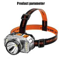 headlamp led headlamp strong light super bright head mounted flashlight outdoor household long range rechargeable night fishing