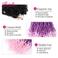 Betella Curly Faux Locs Synthetic Crochet Braids Hair Extension Bohemian Goddess Soft Natural Ombre Brown Braids With Curly Ends