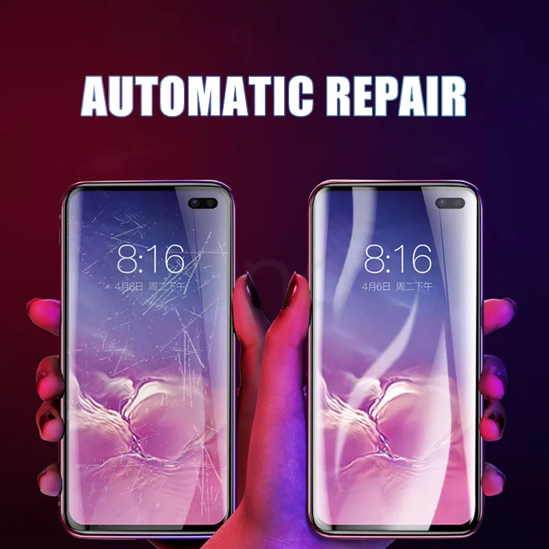 100D полностью изогнутая Гидрогелевая пленка для samsung Galaxy S10 S9 S8 Plus S10e Защитная пленка для экрана S7 Edge Note 8 9 10 Plus мягкая пленка