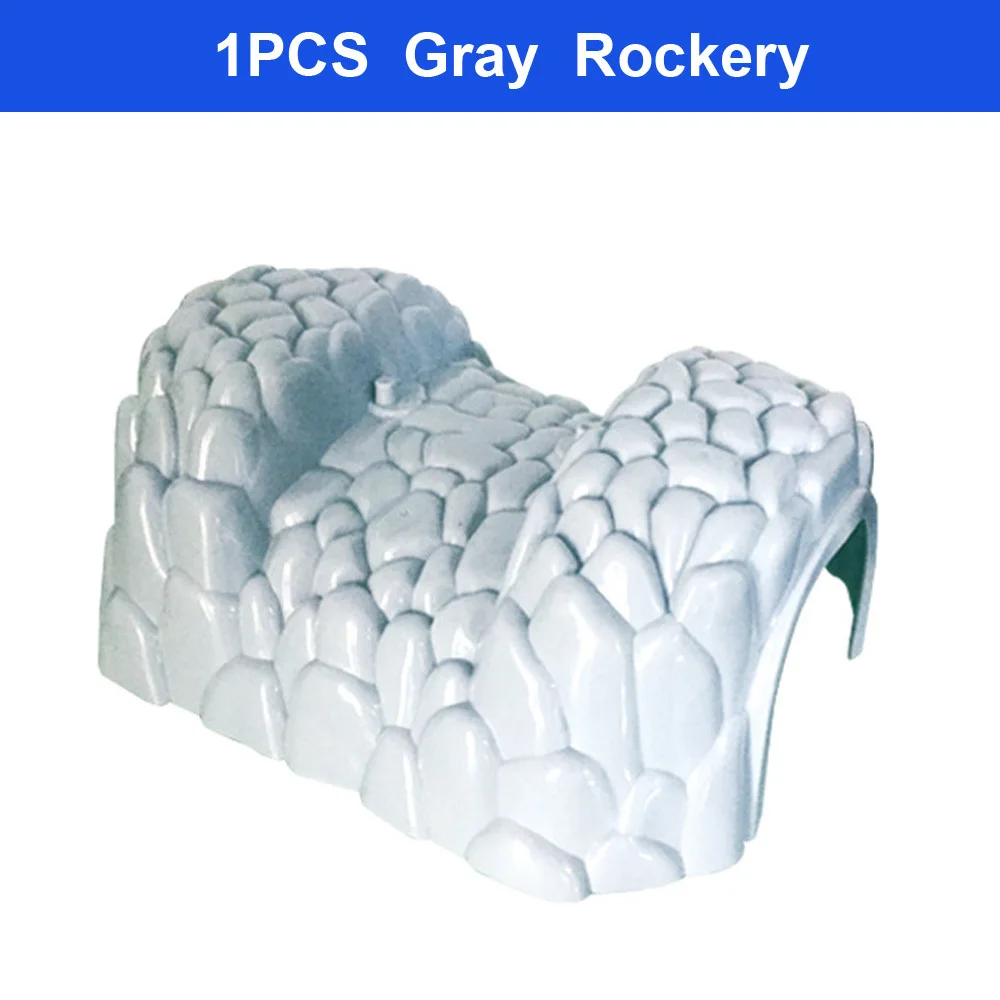 1PC GRAY ROCKERY 5,5 см железнодорожные автомобильные игрушки DIY универсальные аксессуары для светящихся магических гоночных треков Развивающие игрушки для Дети Детские подарки - Цвет: 1PC GRAY ROCKERY