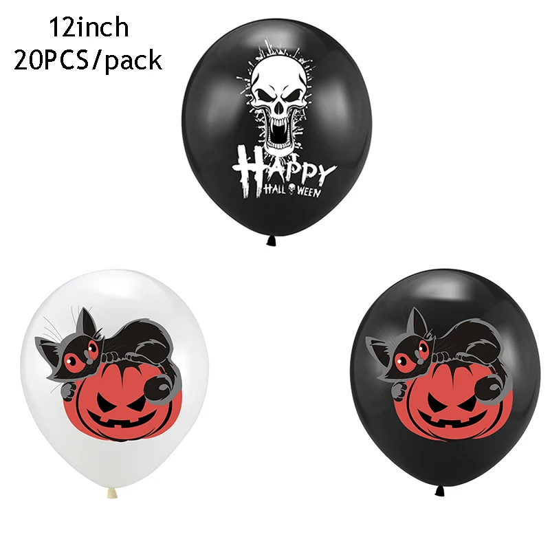 

20PCS/pack Balloon New Halloween Balloons Halloween Party Decoration Halloween Party Latex Balloons Haunted House Bar Mall Decor