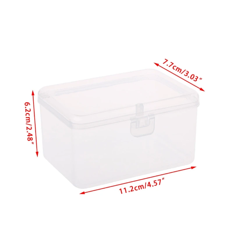 Small Transparent Storage Box Cards Chip Hardware Case Holder Jewelry Organizer | Канцтовары для офиса и дома