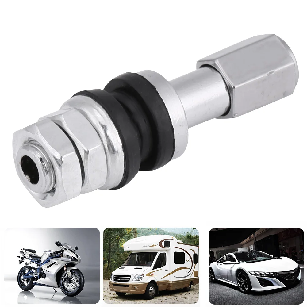 

10pcs TR43E Metal Car Truck Motorcycle Tubeless Tire Tyre Valve Stems With Dust Cap For Motorcycles Motorbike Cars Bicycles