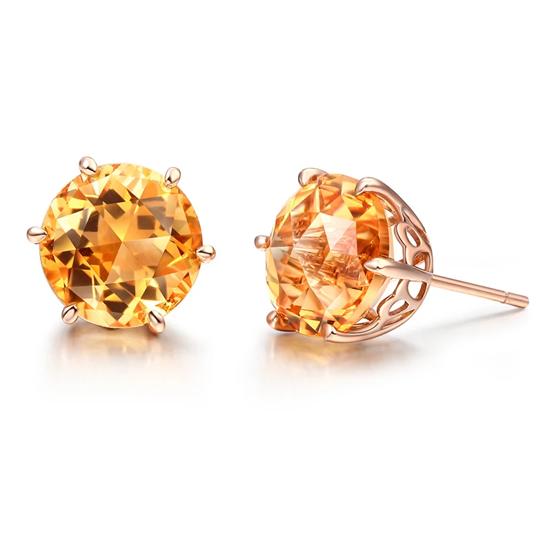 LSZB натуральное цитрин 18K чистое золото 2020 новое горячее предложение Топ Кольцо