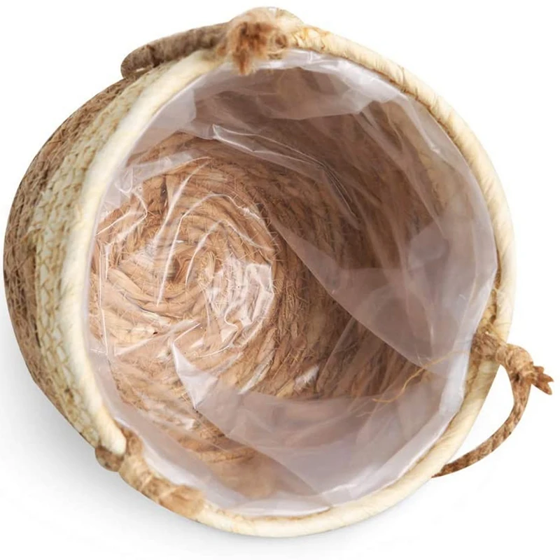 

Hanging Plant Basket, Seagrass Hang Basket for Plants, Woven Baskets for Hanging Plants Indoor & Corner,Home Decor, 2PCS