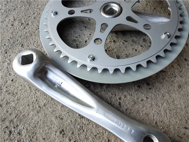 Велосипедный коленчатый механизм с 46 зубьями одинарный алюминиевый элемент 152 мм