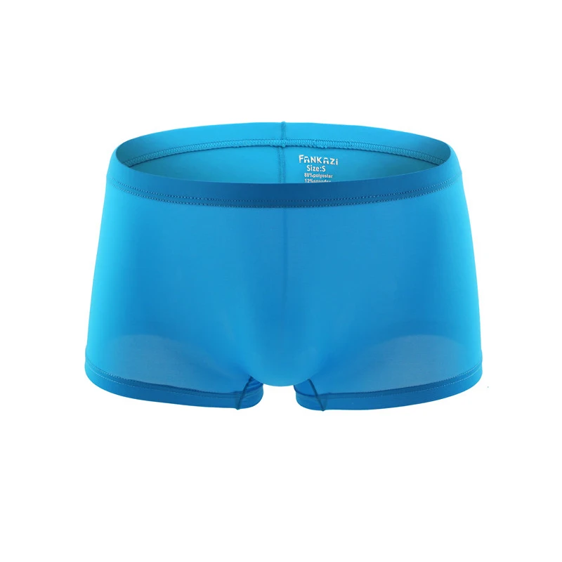 6PCS Boxers Seamless Panties Men Sexy Solid Ice-silk Nylon Underpants Breathable Underwear Calzoncillo Hombre Underpants