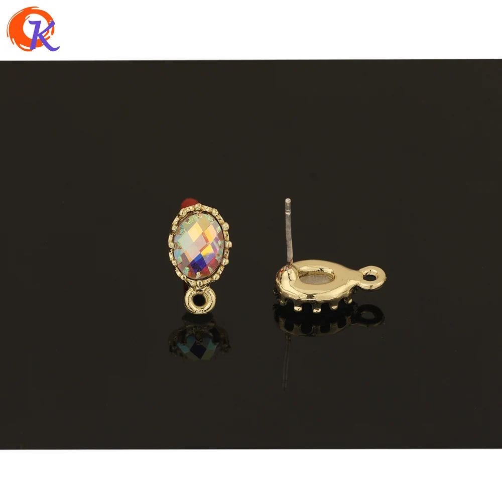 

Cordial Design 100Pcs 8*14MM Jewelry Accessories/Rhinestone Earrings Stud/Oval Shape/Hand Made/DIY Making/Earring Findings