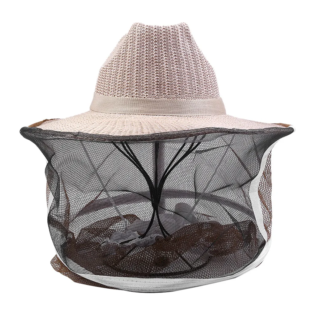 Воздухопроницаемая противопчелиная шапка хлопковая льняная тканая