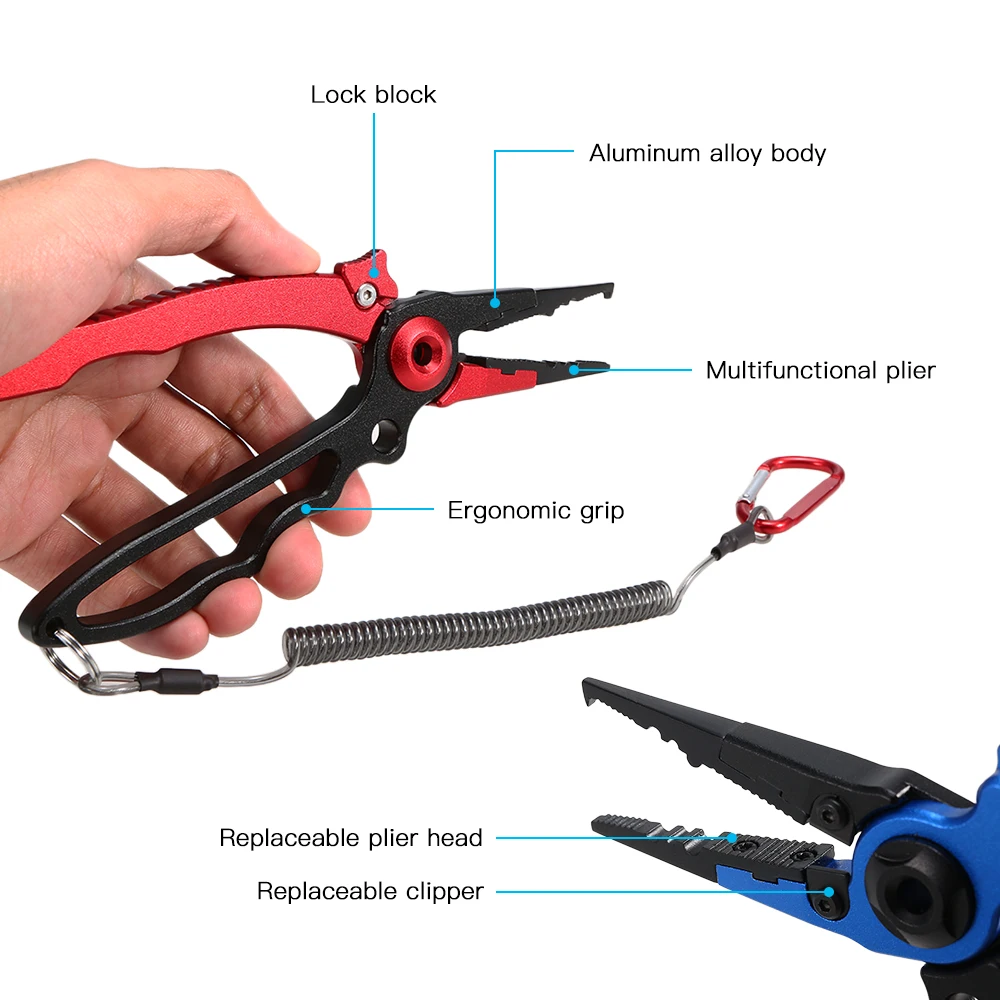 Портативные рыболовные плоскогубцы из алюминиевого сплава зажим для рыбалки