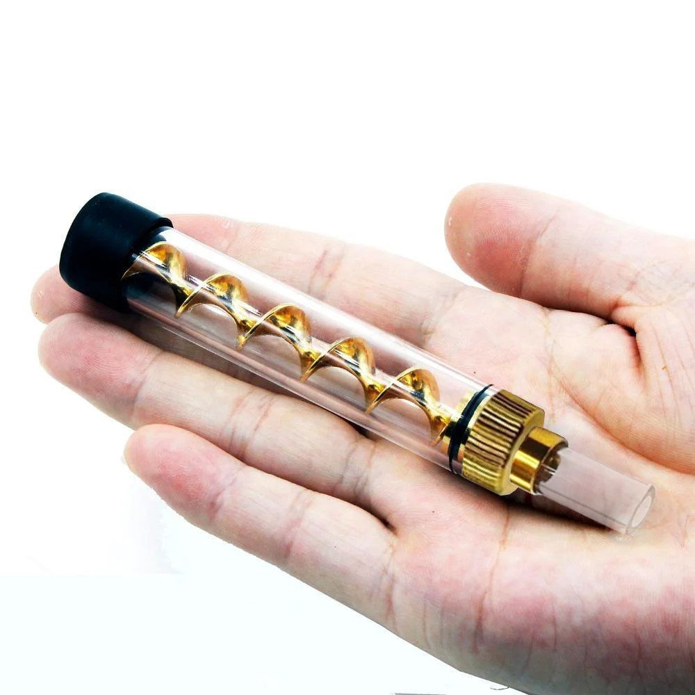 

New Spiral Orbit Pipe for Smoking DIY Tobacco Pipes Mini Metal Twisty Glass Tip Smoking Tool with Cleaning Stick Smokers Gifts