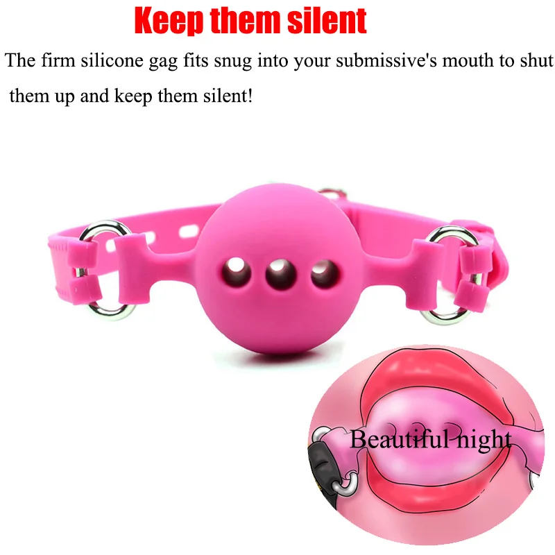 Полностью силиконовый зажим с открытым ртом дышащий шариковый ремешок для