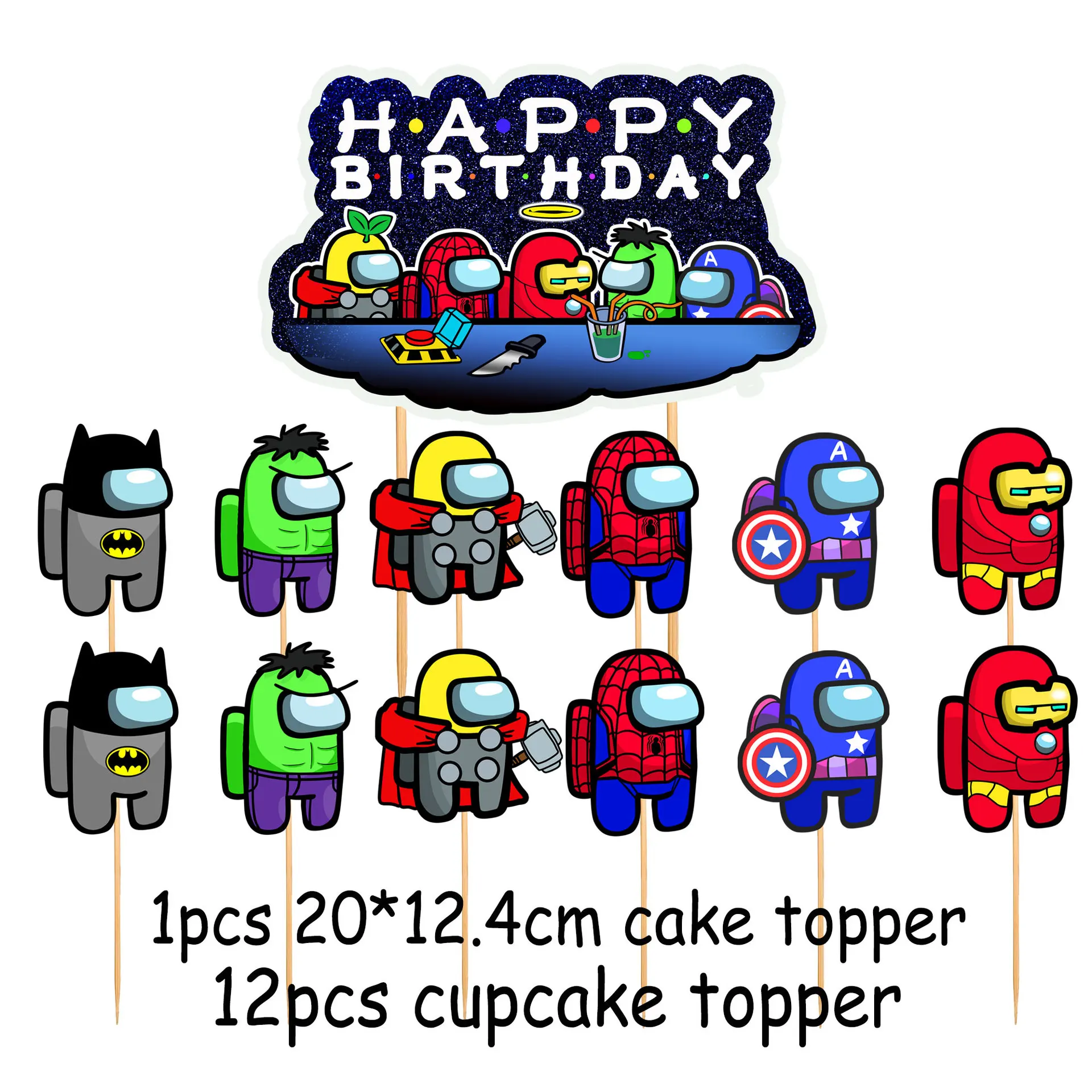 1 комплект фольгированные воздушные шары с надписью Crewmate |