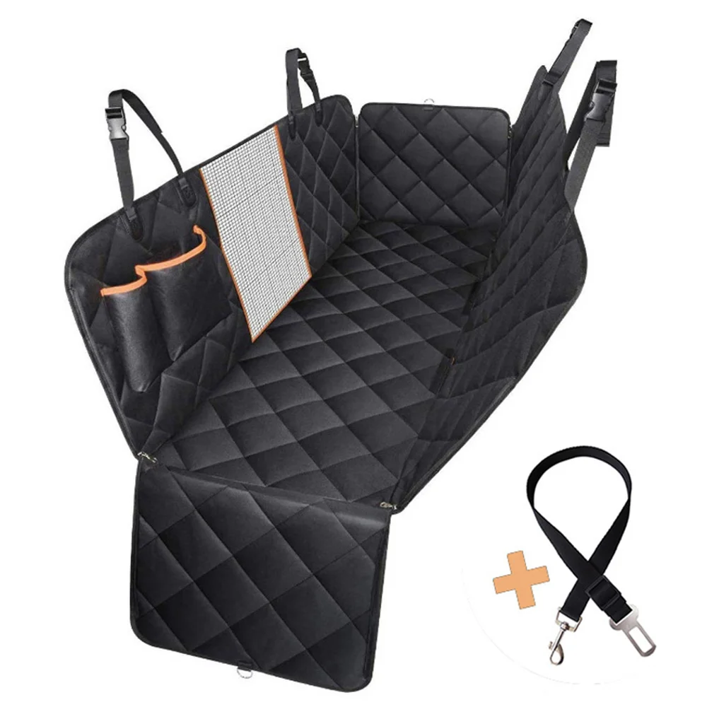 

Dog Car Seat Cover Pet Carrier Waterproof With Pet Safety Belt Car Rear Back Seat Mat Hammock Cushion Protector