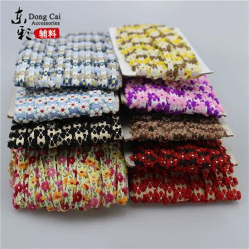 Лента для вышивки изысканная трехмерная маленькая Цветочная тесьма ручная