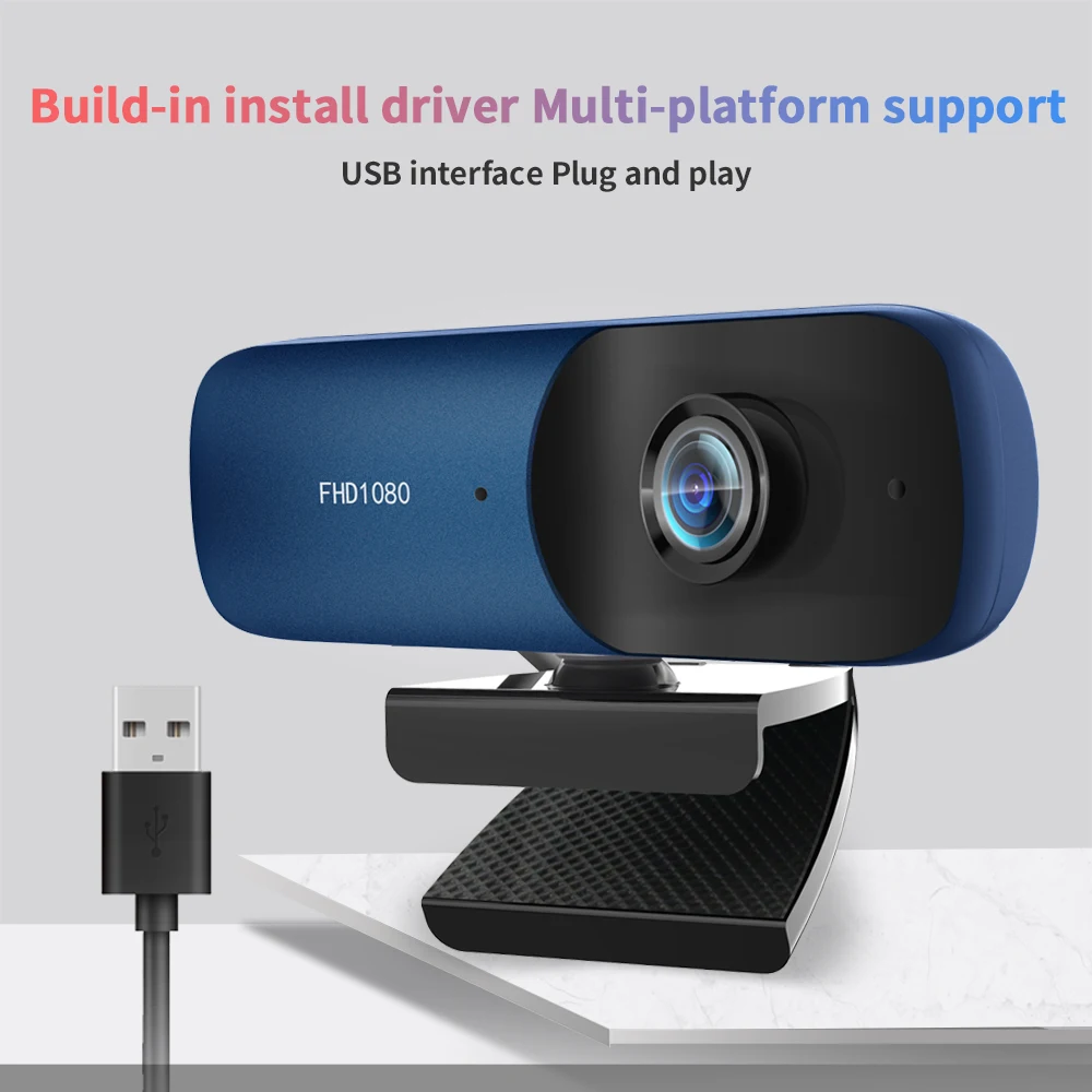 

TISHRIC C80 Autofocus HD Webcam 1080 Web Camera With Built-in Microphone USB Web Camera For PC Video Calling Live Broadcast