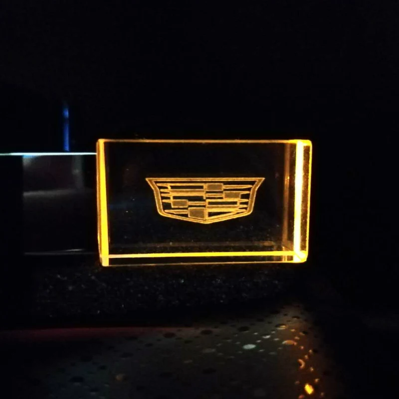 64 Гб usb2.0 Cadillac Логотип Автомобильный металл кристалл ключ модель USB флэш