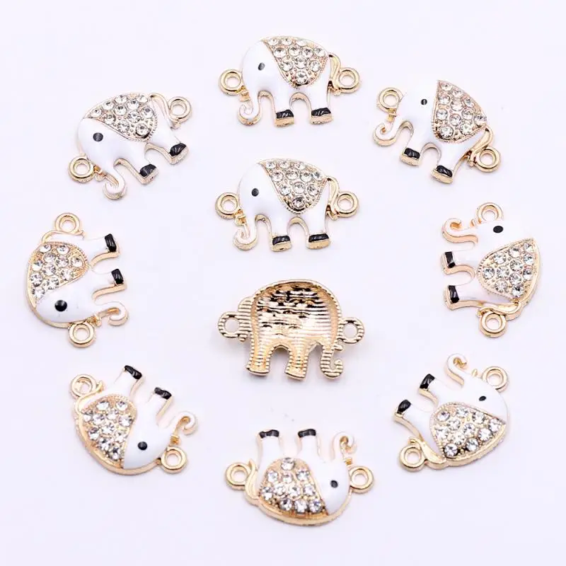 Навальный золотой слон Стразы шармы-соединители для самостоятельного
