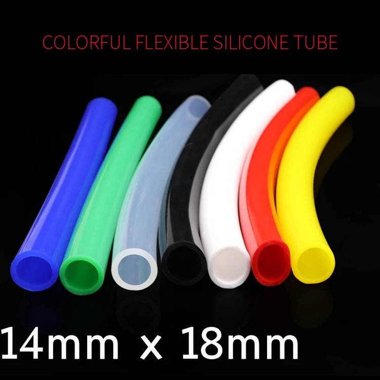 

Flexible Silicone Tube ID 14mm x 18mm OD Food Grade Non-toxic Drink Water Rubber Hose Milk Beer Soft Pipe Connector