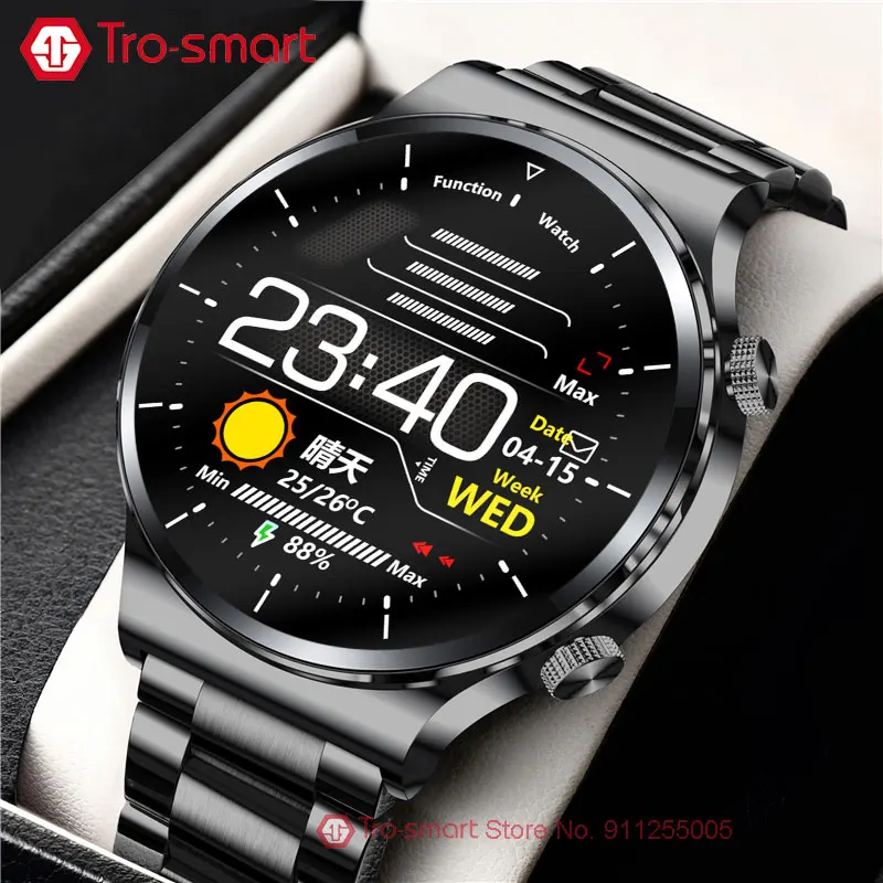 

C12 Top Smart Watch Men Custom Dial Smartwatch Full Touch Fitness Tracker Male Bluetooth-compatible Smart-watch For Android IOS