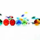 Бесплатная доставка, 500 шт.лот, высокое качество, разноцветные стеклянные Восьмиугольные Шарики 14 мм с одним отверстием для кристаллической лампы