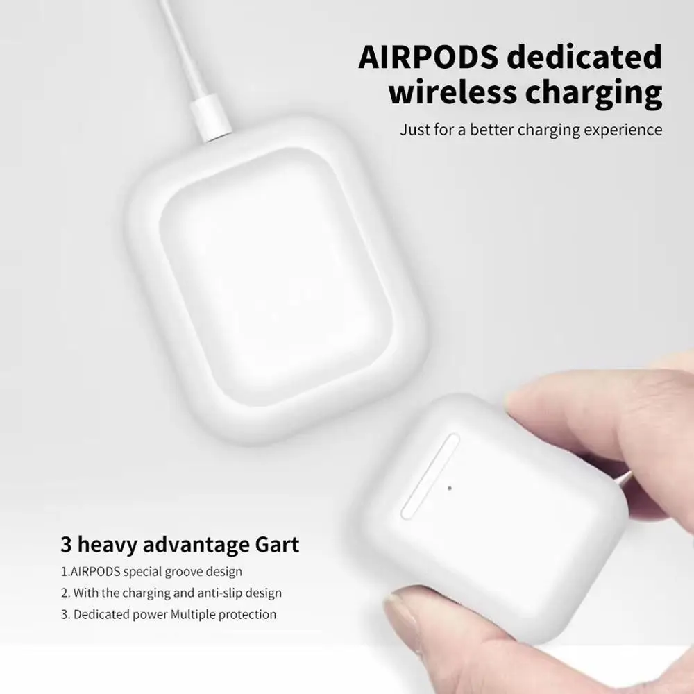 Беспроводная зарядная док станция 2 в 1 для Apple Airpods AirPods Pro iPhone 8Plus X XS XR Xs 11 Max Charge