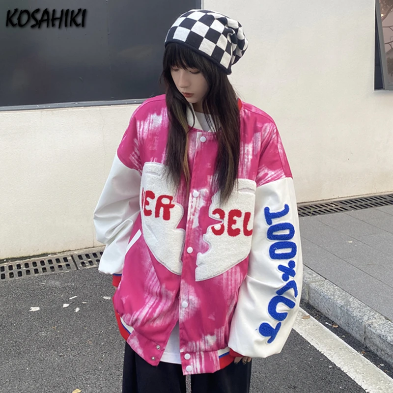 

Женская куртка на молнии, с вышивкой, в стиле Харадзюку