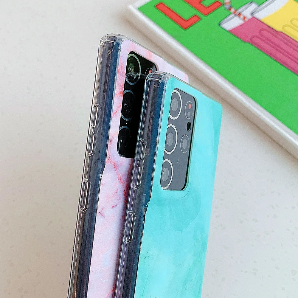 

LOVECOM Classic Marble Phone Case For Samsung Galaxy S20FE A50 A70 S21 S10 S9 S8 Plus Note 20 10 Pro Soft IMD Luxury Back Cover