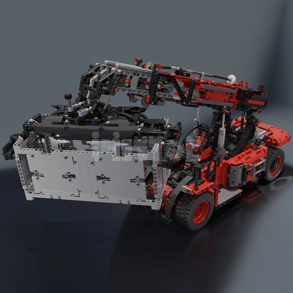 Фото Moc-56222 большой контейнер, фронтальный кран, 3500 шт., технология сращивания строительных блоков в сборе, Новогодний подарок №5