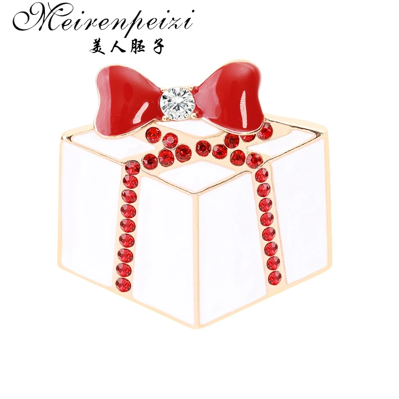 as photo Meirenpeizi Merry Christmas Броши Булавки милый Санта Клаус шляпа перчатки колокольчики носки пончики Конфета Эмаль Булавка значки брошь - Окраска металла: as photo