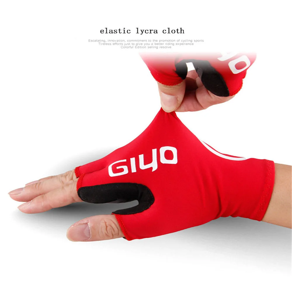 Велосипедные перчатки с открытыми пальцами Нескользящие митенки из лайкры для