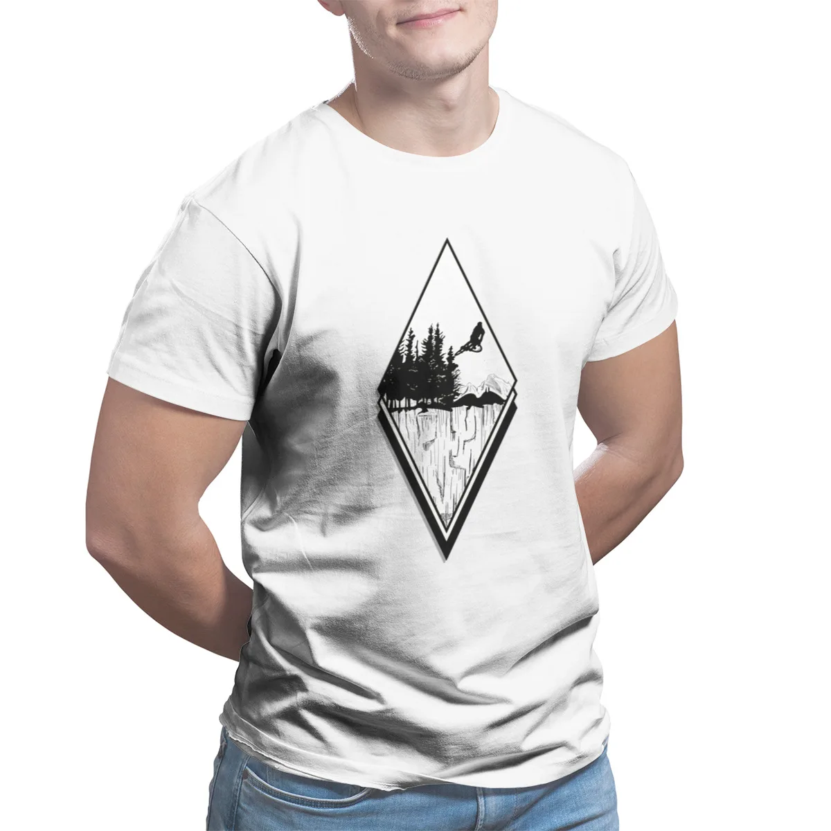 

Men's T-shirt Ride The Trails Games Punk Streetwear T-shirts 53956