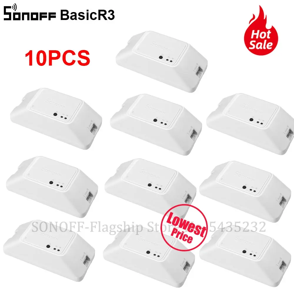 1/10 шт. Itead SONOFF Basic R3 Wi Fi реле модуль коммутатора Беспроводной умный светильник