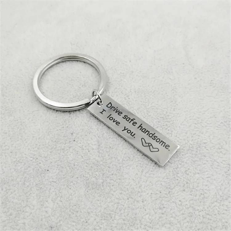 Привод безопасный красивый я люблю вас брелок из нержавеющей стали мужчин и