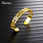 Мужские браслеты из нержавеющей стали, с полым именем на заказ