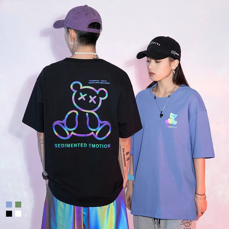 

Футболка женская оверсайз с коротким рукавом и круглым вырезом