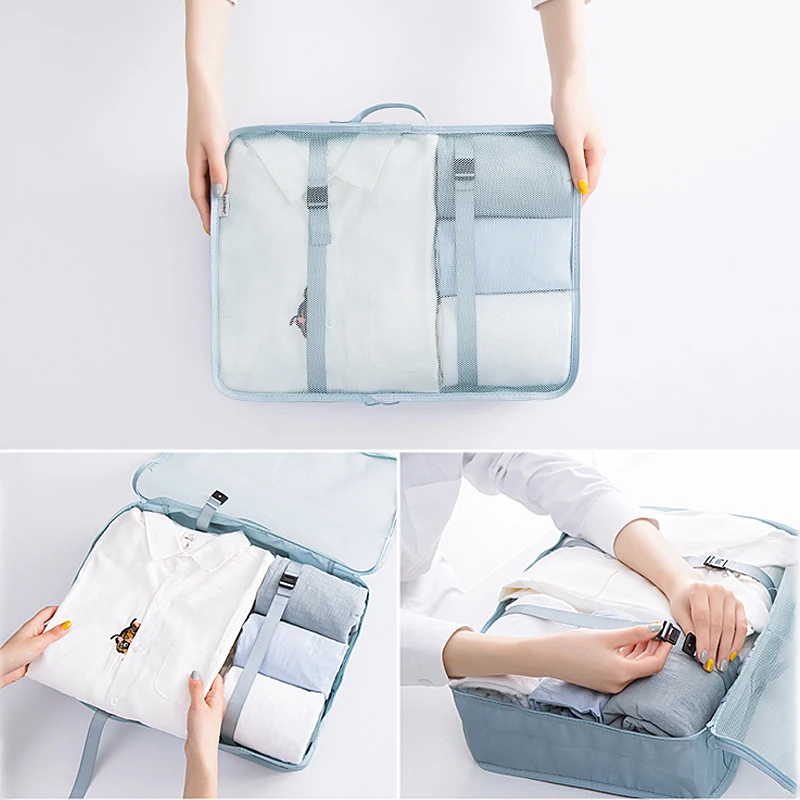 8 шт./компл. портативные сумки для хранения одежды дорожный набор чемодан деловых