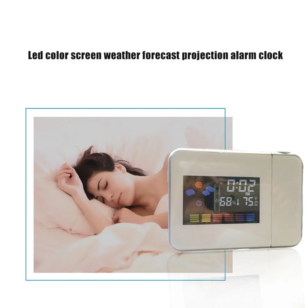 Светодиодный Будильник с цветным экраном термометр настольные часы