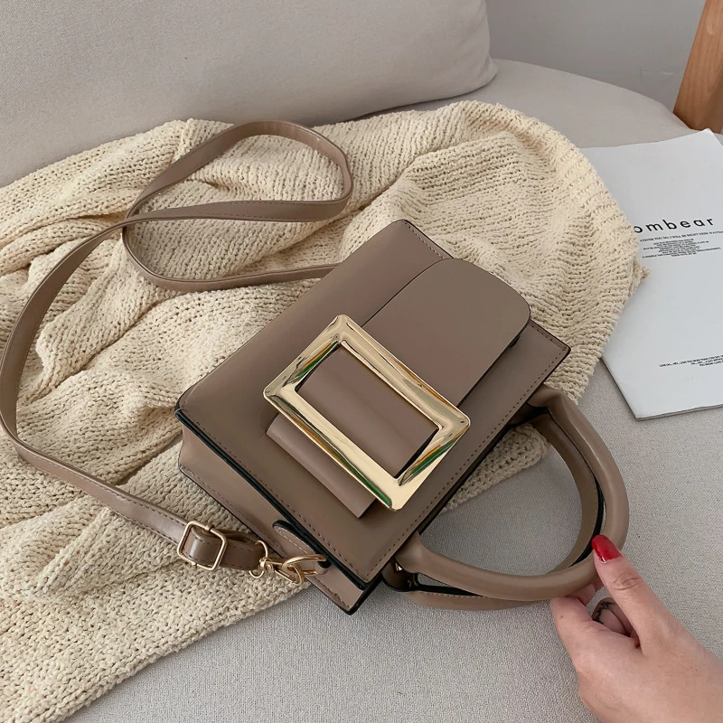 Модная женская сумка Bokinslon из искусственной кожи с косой крест 2020 одноцветная