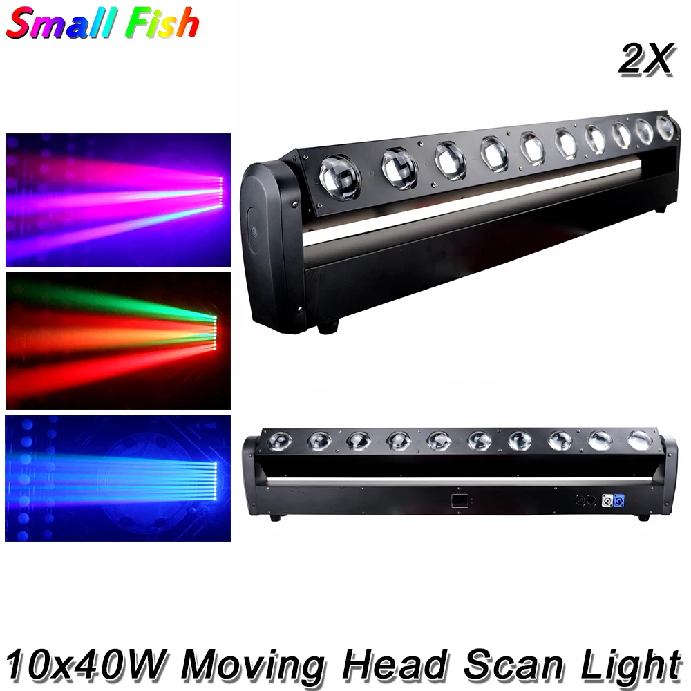 Светодиодный прожектор RGBW сценический стробоскоп со сканером DMX512 2 шт./Лот 10 х40 Вт