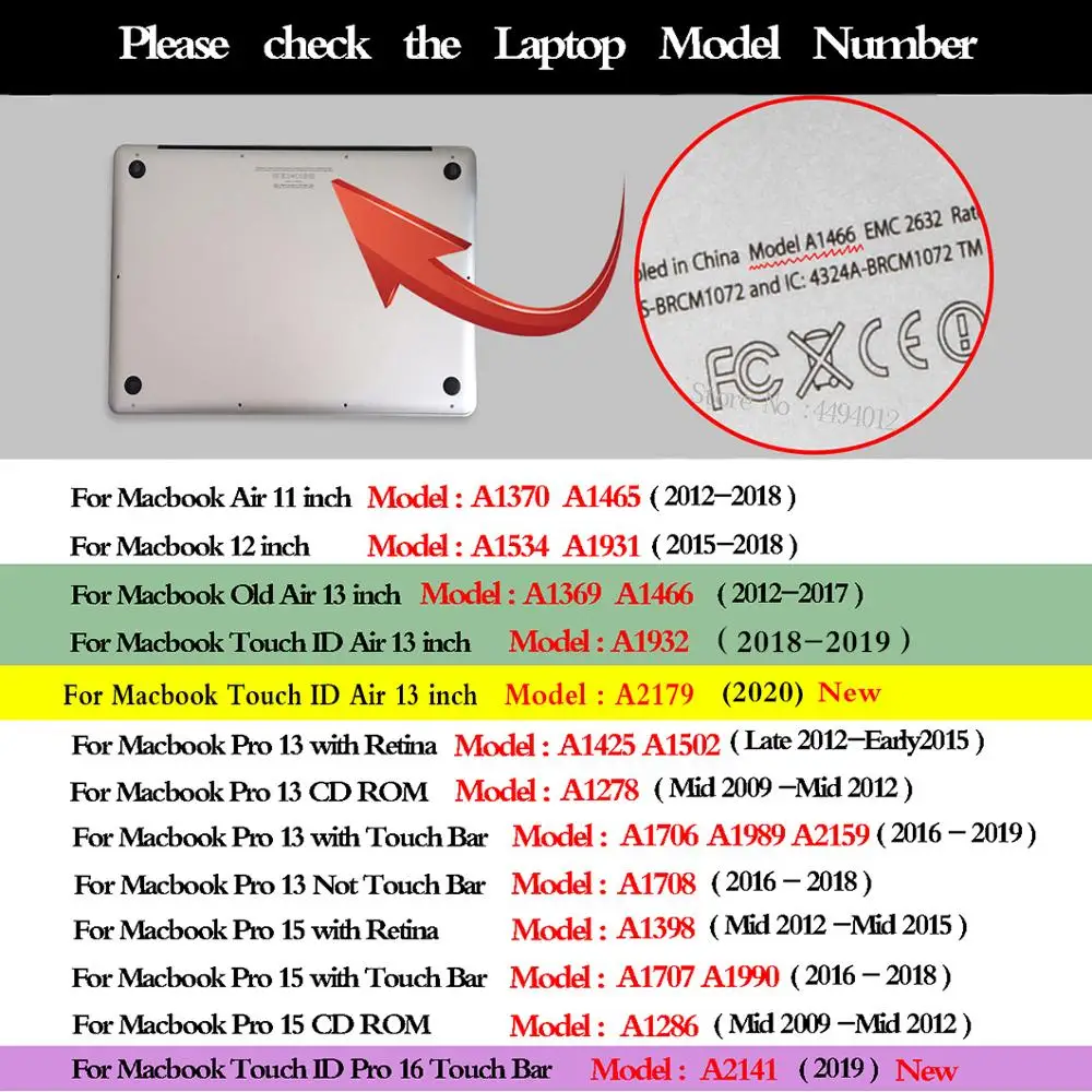 Прозрачный жесткий чехол 2021 для Macbook Air 13 A2141 A2159 A1707 A1706 A2179 A1932 Pro ноутбука 2020 |