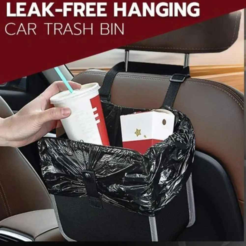 

Car Portable Trash Can Waterproof Car Accessories Garbage Storage Organizer Bag Car Dump L7a3