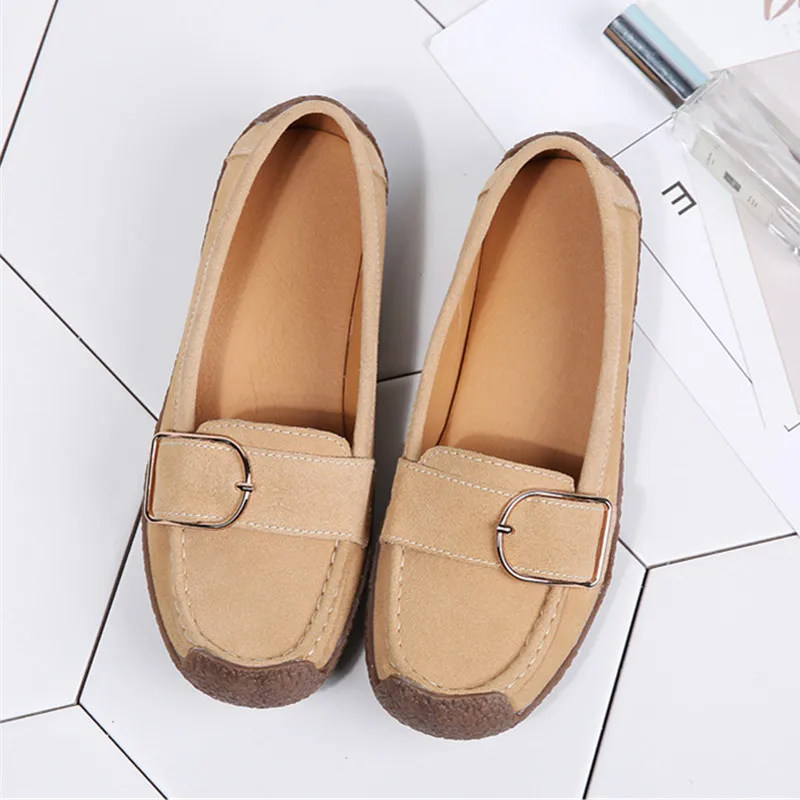 Туфли женские на плоской подошве матовая сказочная модная удобная кожаная обувь