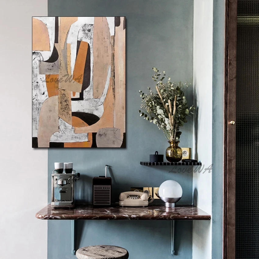 Современная Абстрактная картина с несимметричными узорами Новое поступление